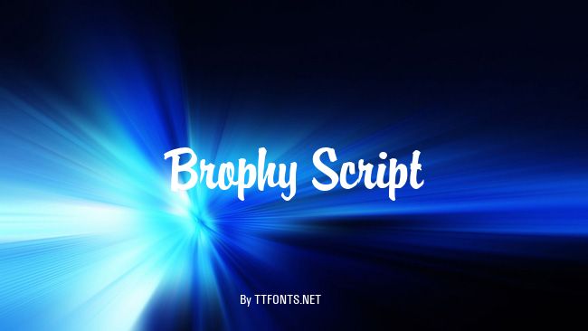 Brophy Script example